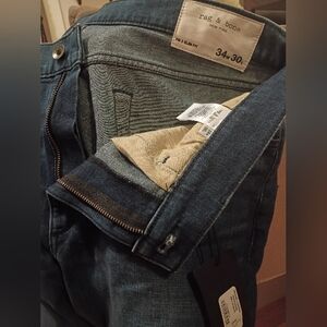rag & bone Dark Blue Slim Fit Jeans